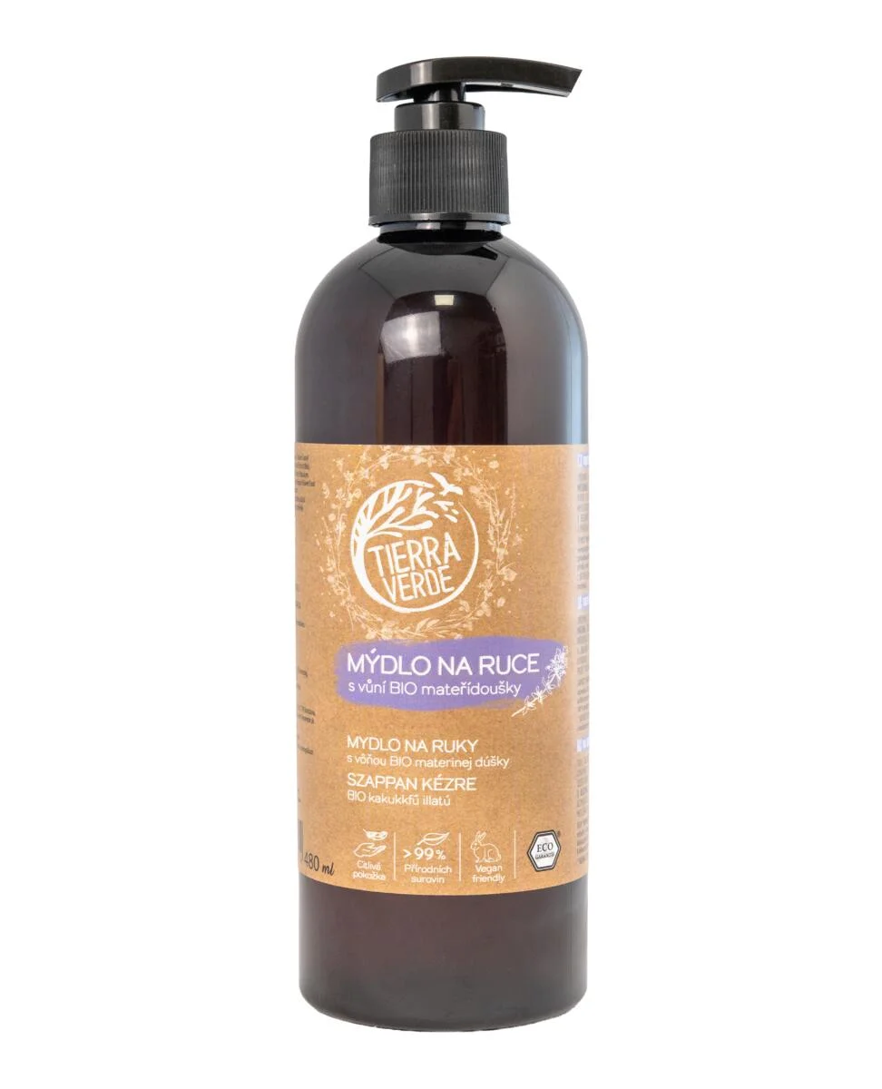 Tierra Verde Savon liquide pour les mains - BIO Serpolet 100 ml - au plantain bio tchèque