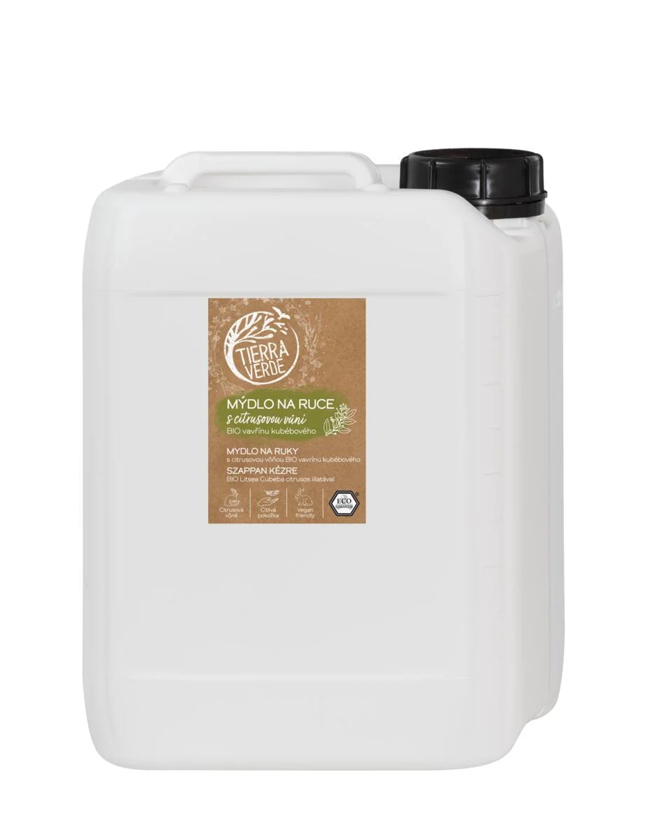 Tierra Verde Savon liquide pour les mains - Laurier BIO 100 ml - au plantain bio tchèque