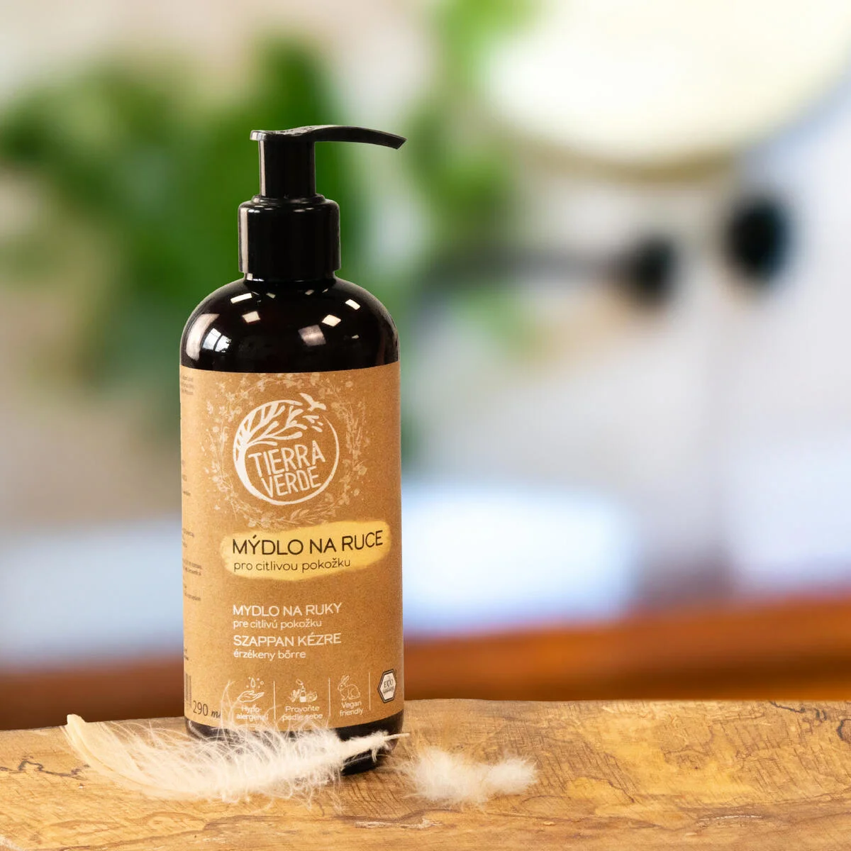 Tierra Verde Savon liquide pour les mains - peau sensible 290 ml - au plantain bio tchèque