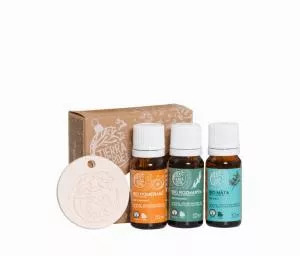 Tierra Verde Set d'hiver d'huiles essentielles BIO avec vaporisateur (3 pcs vaporisateur)