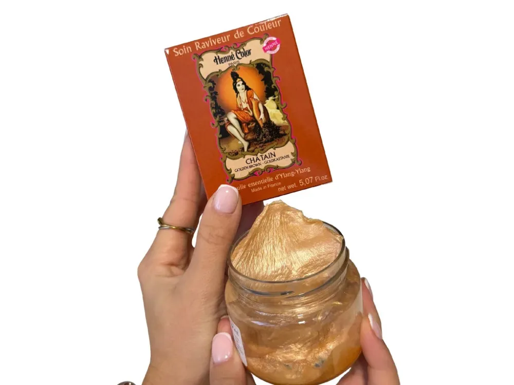 Henné Color Masque capillaire nourrissant teinté 150ml Châtaigne