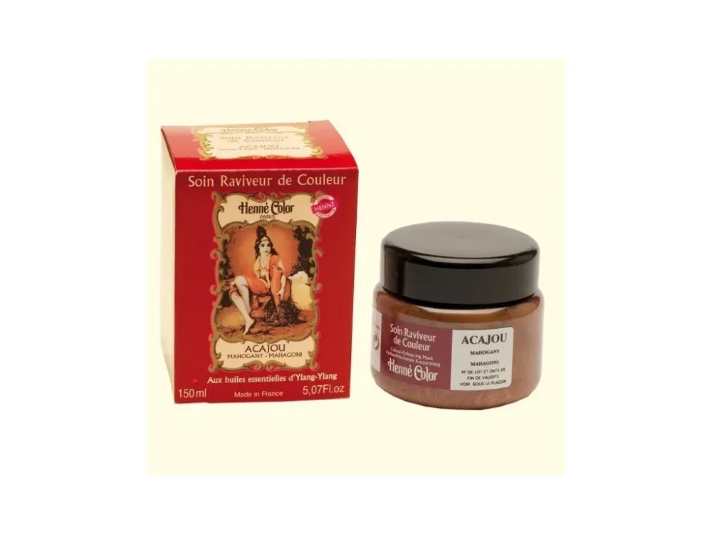 Henné Color Masque capillaire nourrissant teinté 150ml Acajou