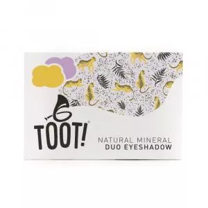 TOOT! Duo d'ombres à paupières minérales jaune doré et violet - Cheetah (4,6 g) - doux pour les peaux sensibles