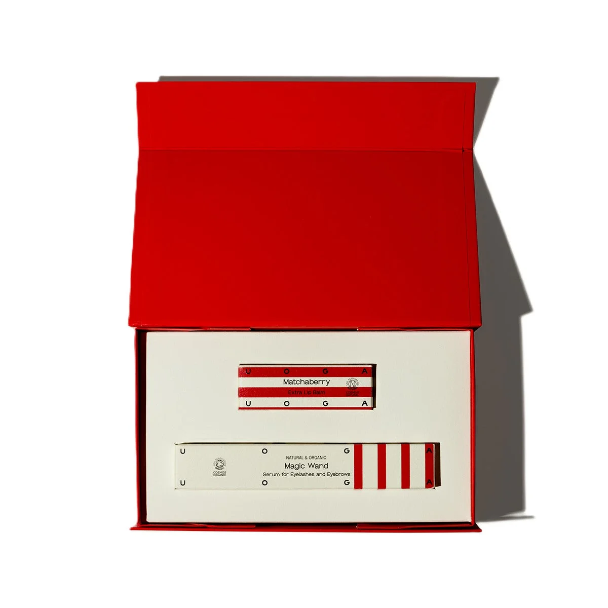 Uoga Uoga Coffret cadeau Soin intensif pour les lèvres, cils & sourcils Magic set - sérum pour cils et sourcils et baume à lèvres
