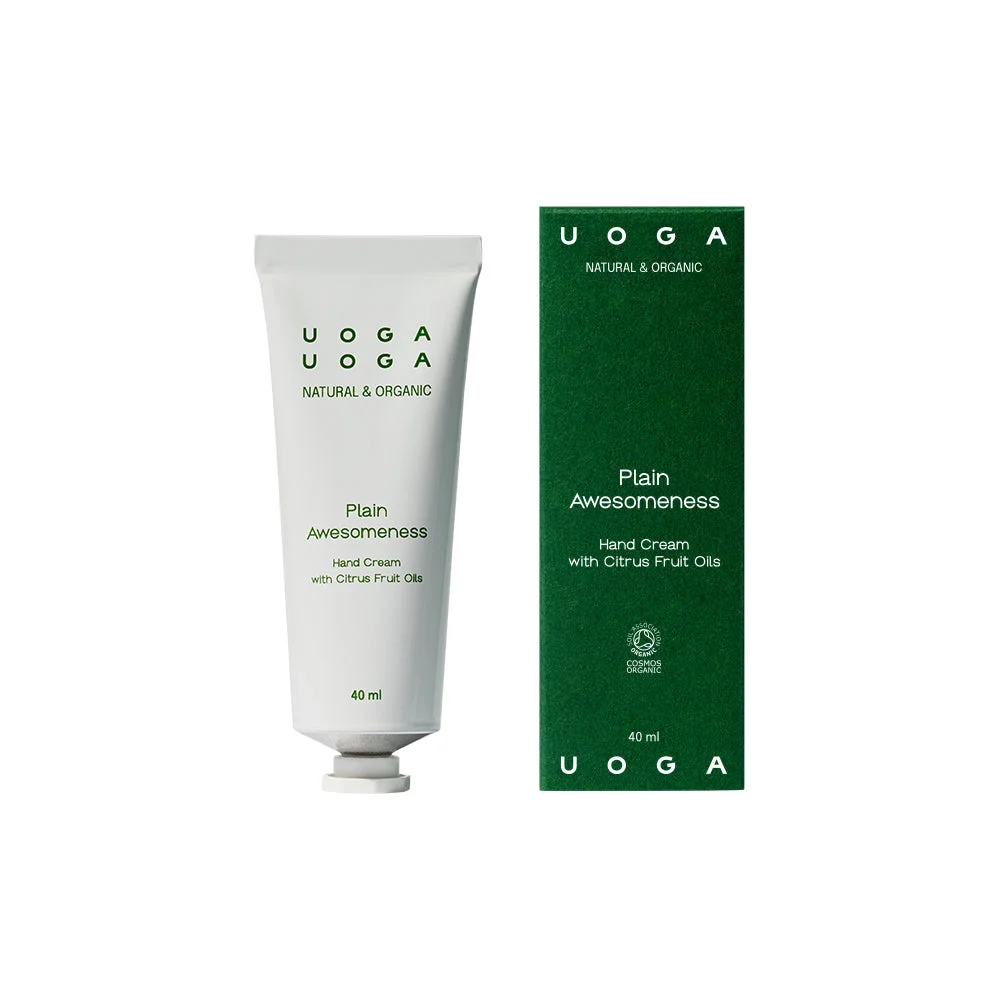 Uoga Uoga Crème hydratante pour les mains Plain Awesomeness BIO (40 ml) - à la senteur fraîche d’agrumes