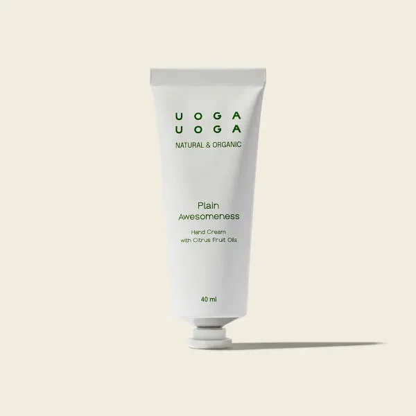 Uoga Uoga Crème hydratante pour les mains Plain Awesomeness BIO (40 ml) - à la senteur fraîche d’agrumes