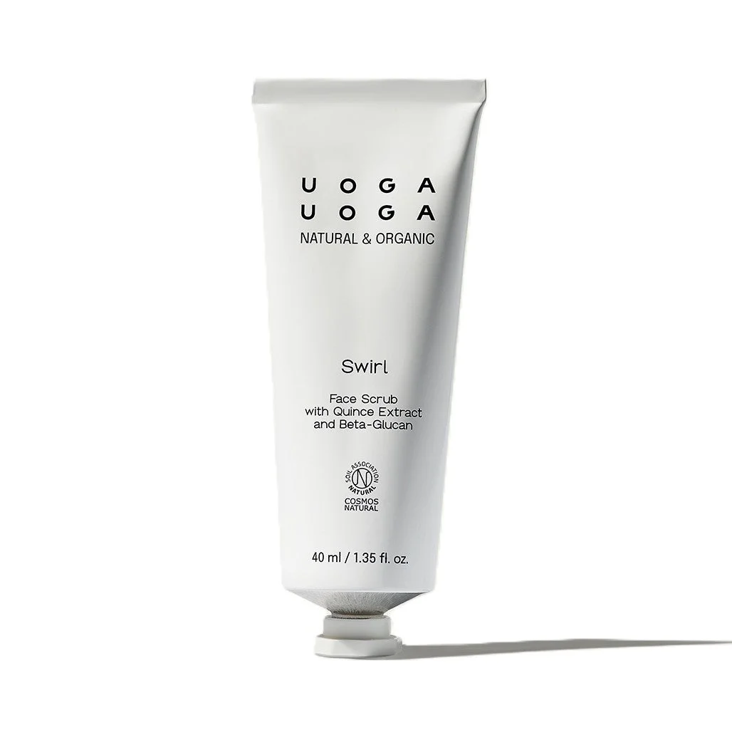Uoga Uoga Gommage doux pour le visage à l'extrait de coing Swirl (40 ml) - convient même aux peaux sensibles