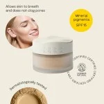 Uoga Uoga Fond de teint minéral en poudre à l'ambre (10 g) 803 Dandelion Syrup - léger, naturel, SPF 15