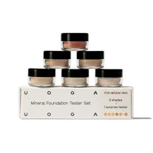 Uoga Uoga Kit d’échantillons de fond de teint minéral (6 x 0,7 g) Medium / Tan - 5 fonds de teint + 1 fard à joues selon la carnation