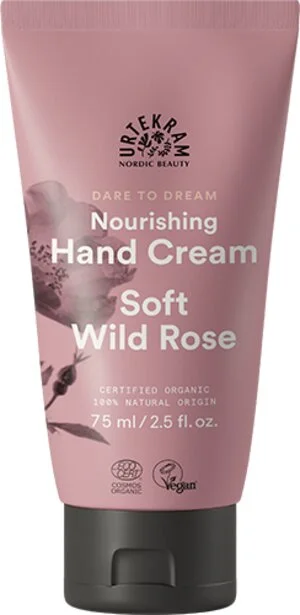 Urtekram Crème pour les mains à la rose musquée BIO (75 ml) - nourrit, hydrate et régénère la peau