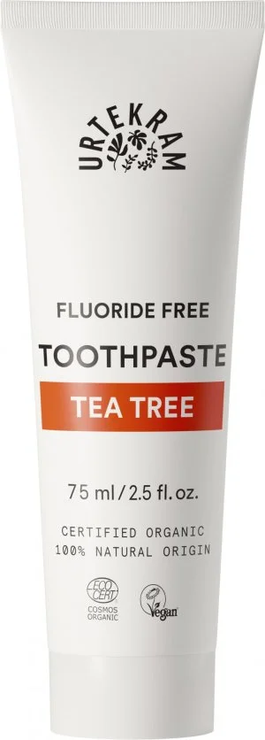 Urtekram Dentifrice à l’arbre à thé BIO (75 ml) - sans fluorure