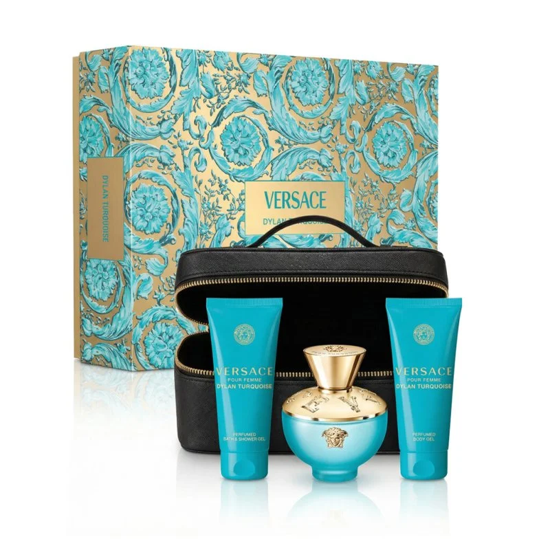 Pour Femme Dylan Turquoise + gel douche 100 ml + gel pour le corps 100 ml + trousse de toilette eau de toilette pour femme