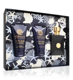 Versace Dylan Blue Pour Homme coffret cadeau 50 ml + gel douche 50 ml + baume après-rasage eau de toilette pour homme