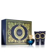 Coffret cadeau Versace Dylan Blue Pour Femme pour femmes eau de parfum 50 ml + lait corporel 50 ml + gel douche 50 ml 50 ml + tělové mléko 50 ml + sprchový gel 50 ml