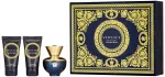 Coffret cadeau Versace Dylan Blue Pour Femme pour femmes eau de parfum 50 ml + lait corporel 50 ml + gel douche 50 ml 50 ml + tělové mléko 50 ml + sprchový gel 50 ml
