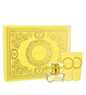 Coffret cadeau Versace Yellow Diamond pour femmes eau de toilette 50 ml + lait corporel 50 ml + gel douche 50 ml