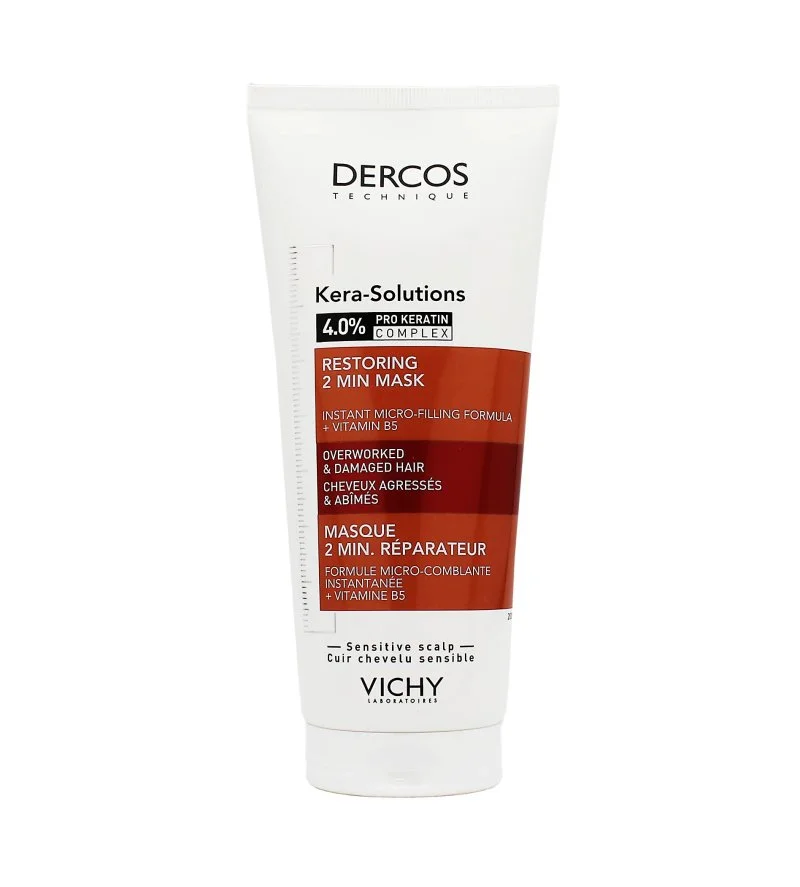 Dercos Kera-Solutions Restoring 2 Min Mask masque réparateur pour cheveux secs et abîmés 200 ml