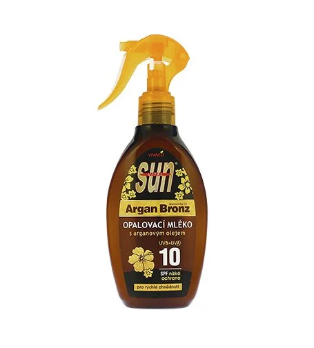 Sun Argan Bronz lait solaire à l’huile d’argan SPF 10 200 ml