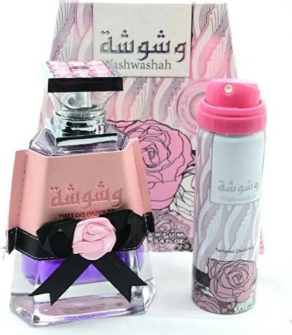 Washwashah Eau de Parfum pour femme 100 ml + déodorant en spray 75 ml