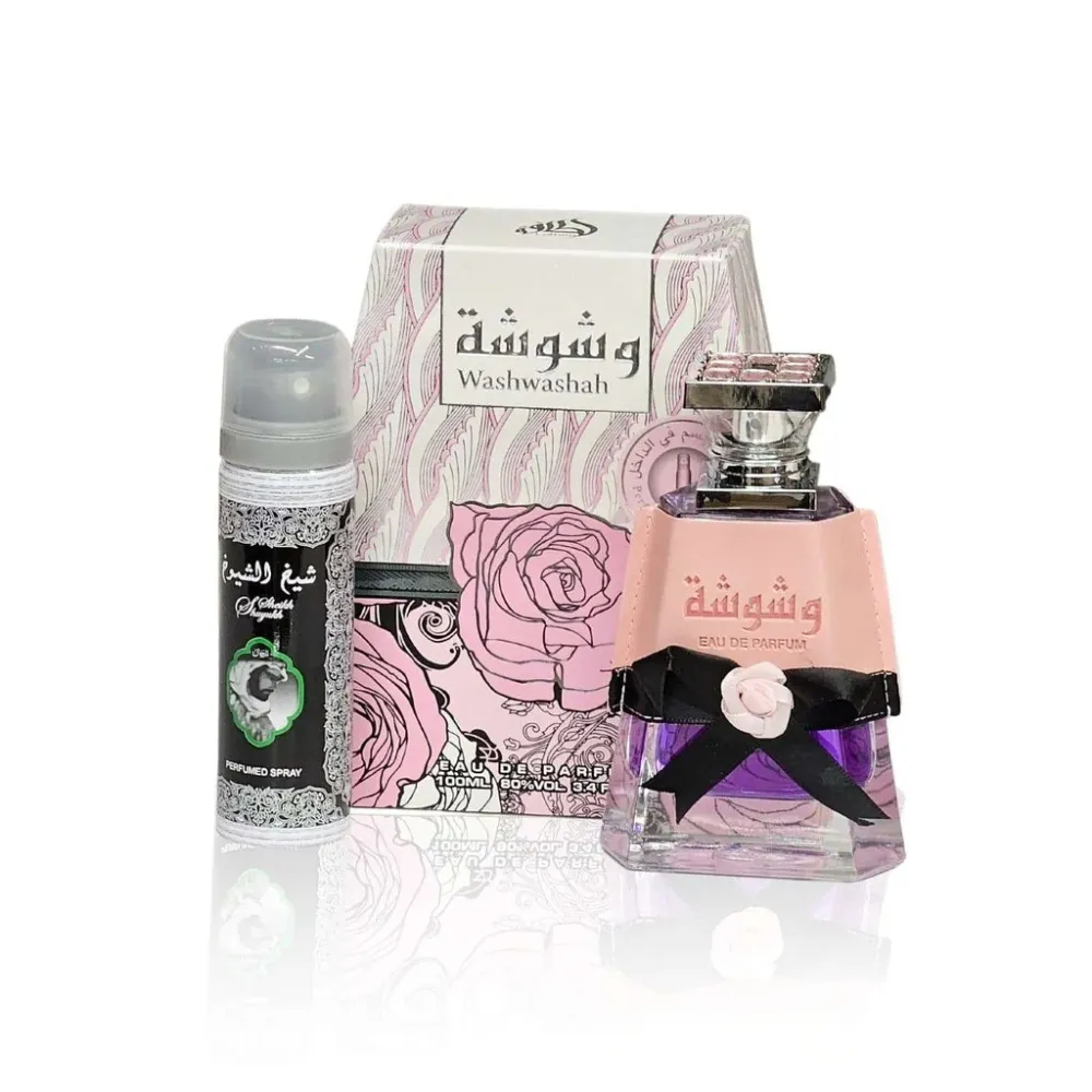 Washwashah Eau de Parfum pour femme 100 ml + déodorant en spray 75 ml
