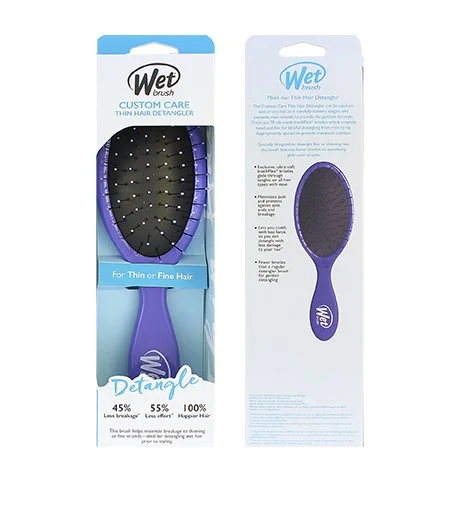 Custom Care brosse démêlante pour cheveux fins violette
