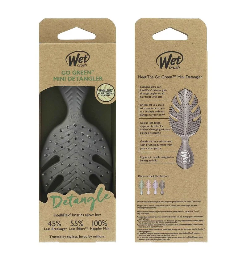 Go Green Mini Detangler brosse à cheveux Grey