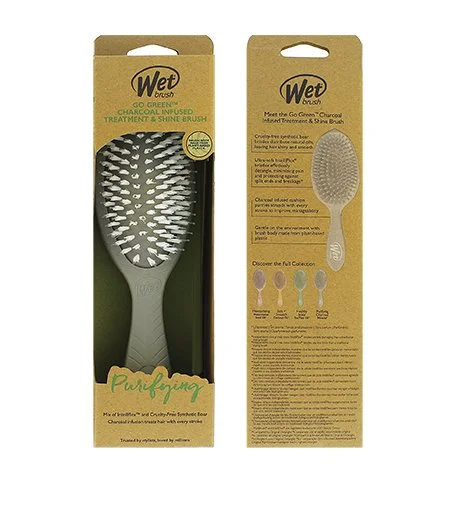 Go Green Treatment & Shine Brush brosse à cheveux Charcoal
