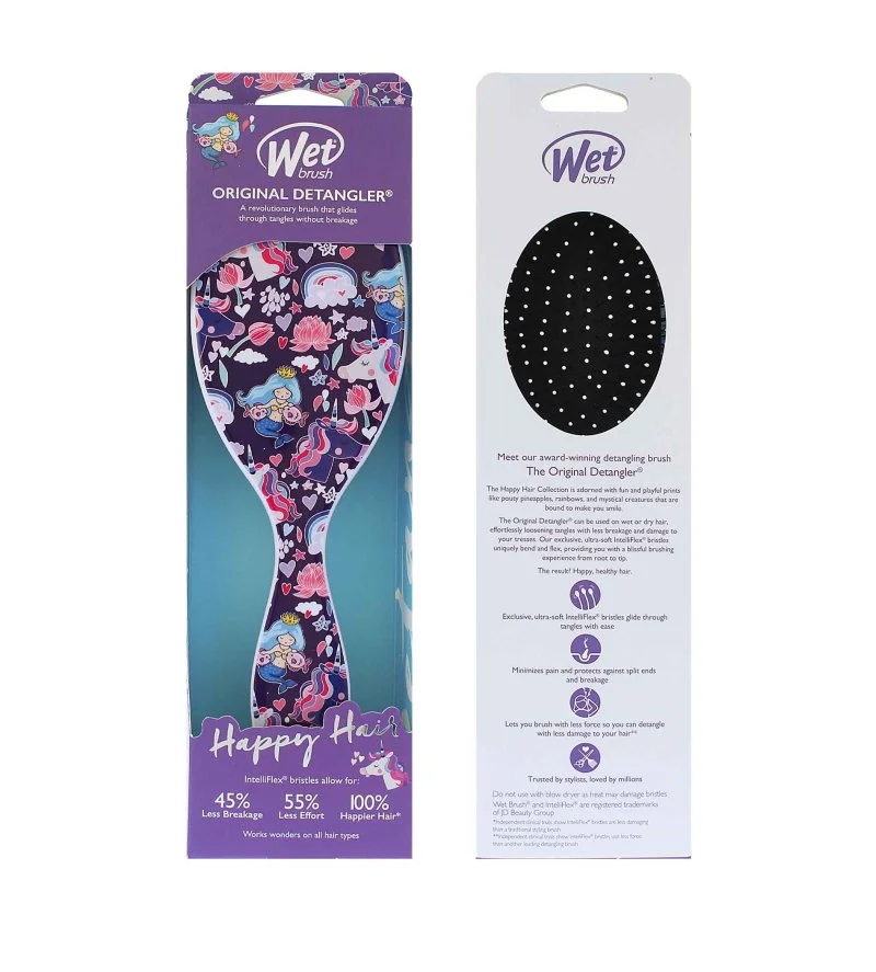 Original Detangler Happy Hair brosse à cheveux Mermaids And Unicorns