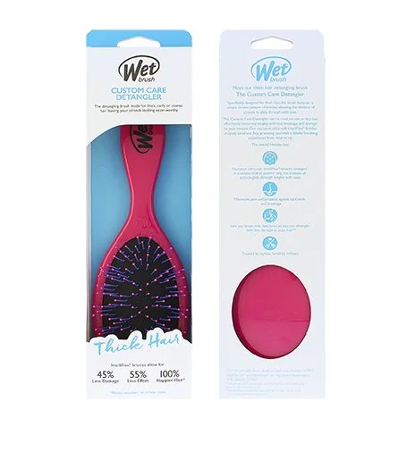 Custom Care Thick Hair Detangler brosse à cheveux Pink