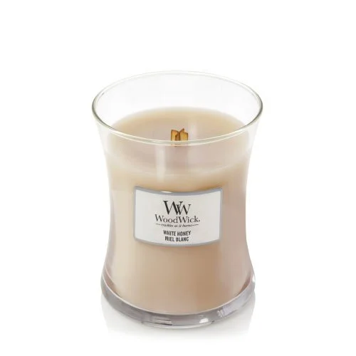 White Honey bougie parfumée à mèche en bois 275 g