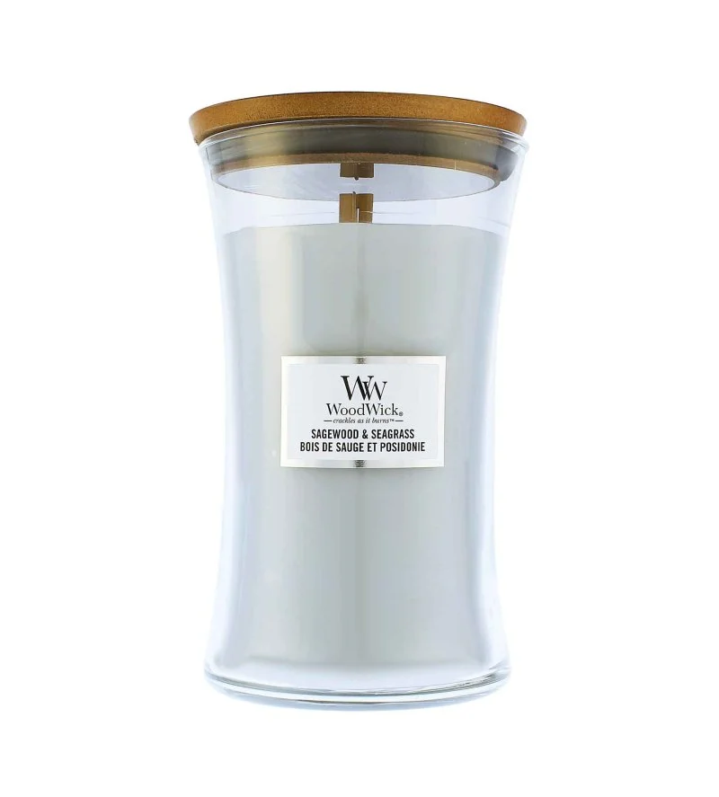 Sagewood & Seagrass bougie parfumée avec mèche en bois 609 g