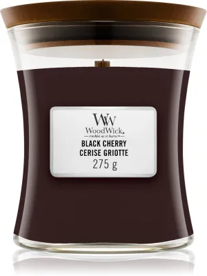 Bougie parfumée WoodWick Black Cherry avec mèche en bois 275 g