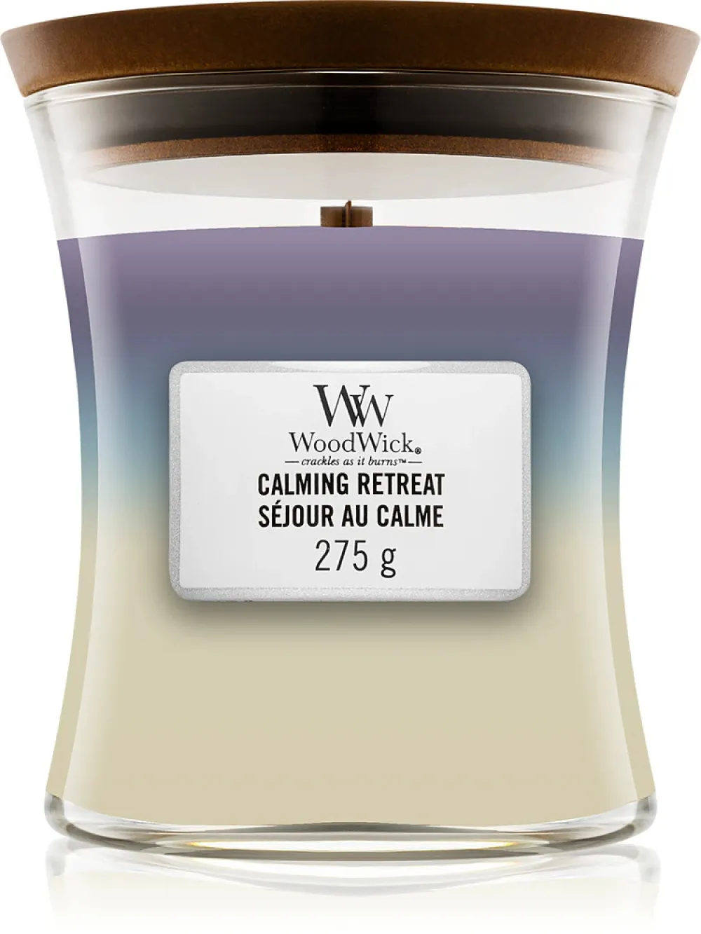 Bougie parfumée WoodWick Calming Retreat avec mèche en bois 609,5 g
