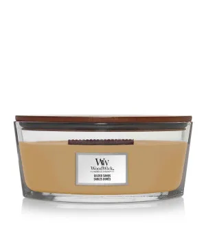 Bougie parfumée Woodwick Gilded Sands avec mèche en bois 453,6 g