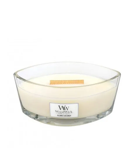Bougie parfumée WoodWick Island Coconut avec mèche en bois pour femmes