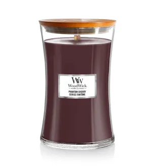 Bougie parfumée Woodwick Phantom Cherry avec mèche en bois 609,5 g