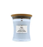Bougie parfumée WoodWick Sagewood & Seagrass avec mèche en bois 275 g