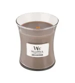 Bougie parfumée WoodWick Sand & Driftwood avec mèche en bois 275 g