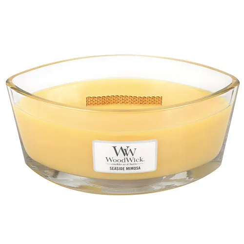 Bougie parfumée WoodWick Seaside Mimosa avec mèche en bois 453,6 g