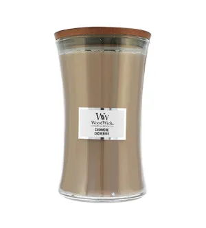 WoodWick Verre grand/Cashmere bougie parfumée avec mèche en bois 609,5 g