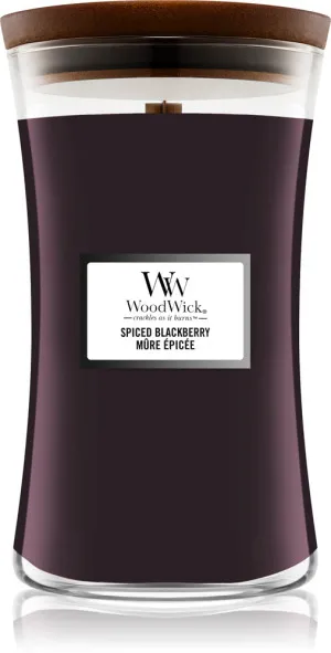Bougie parfumée WoodWick Spiced Blackberry avec mèche en bois 609,5 g
