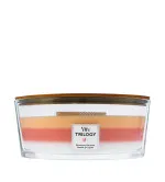 Bougie parfumée WoodWick Trilogy Blooming Orchard avec mèche en bois 453,6 g