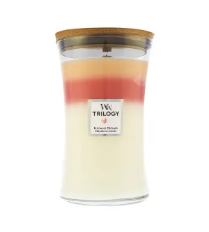 Bougie parfumée WoodWick Trilogy Blooming Orchard avec mèche en bois 609 g
