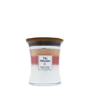 Bougie parfumée WoodWick Trilogy Blooming Orchard avec mèche en bois pour hommes