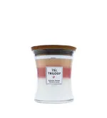 Bougie parfumée WoodWick Trilogy Blooming Orchard avec mèche en bois 275 g