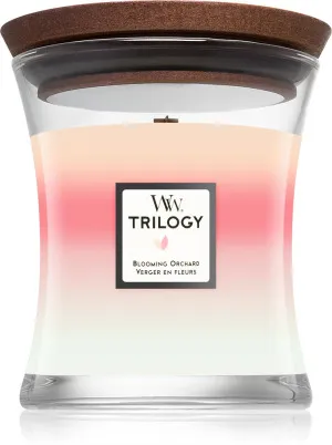 WoodWick Bougie parfumée WoodWick Trilogy Blooming Orchard avec mèche en bois pour hommes
