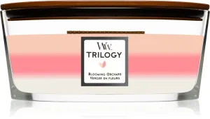 Bougie parfumée WoodWick Trilogy Blooming Orchard avec mèche en bois 453,6 g