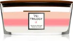 Bougie parfumée WoodWick Trilogy Blooming Orchard avec mèche en bois 453,6 g