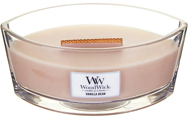 Bougie parfumée WoodWick Vanilla Bean avec mèche en bois 453,6 g
