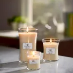 Bougie parfumée WoodWick Vanilla Bean avec mèche en bois 275 g